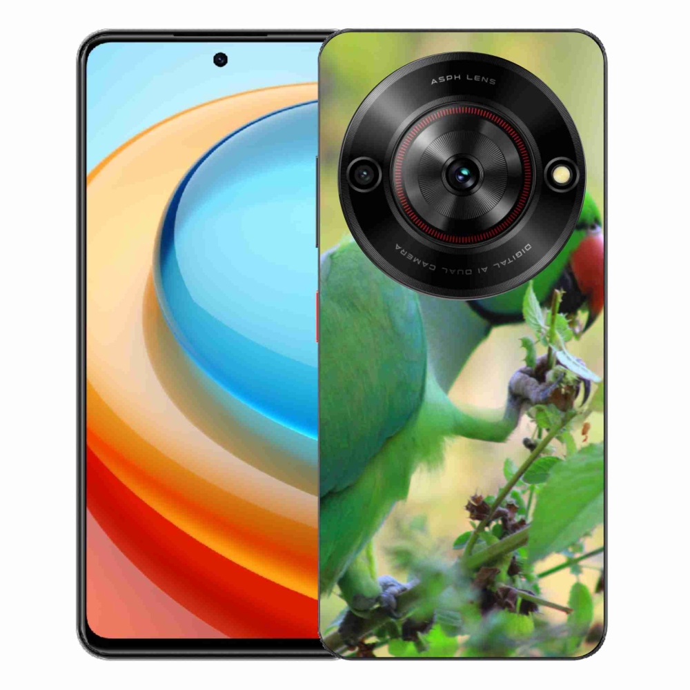 Gelový kryt mmCase na ZTE Blade A75 - papoušek alexandr