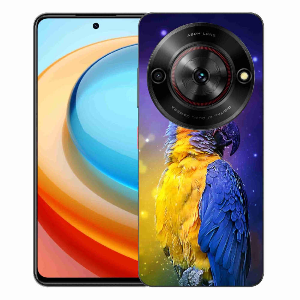 Gelový kryt mmCase na ZTE Blade A75 - papoušek ara 1