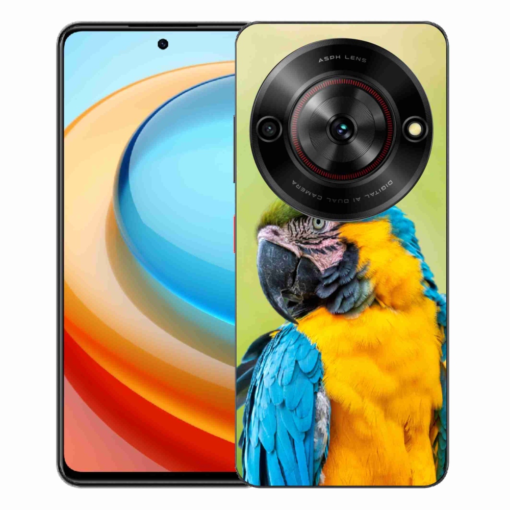Gelový kryt mmCase na ZTE Blade A75 - papoušek ara 2