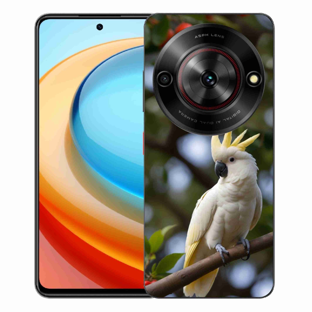 Gelový kryt mmCase na ZTE Blade A75 - papoušek kakadu 3