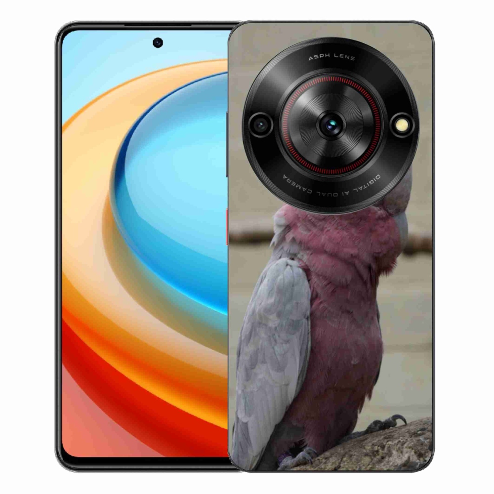 Gelový kryt mmCase na ZTE Blade A75 - papoušek kakadu růžový