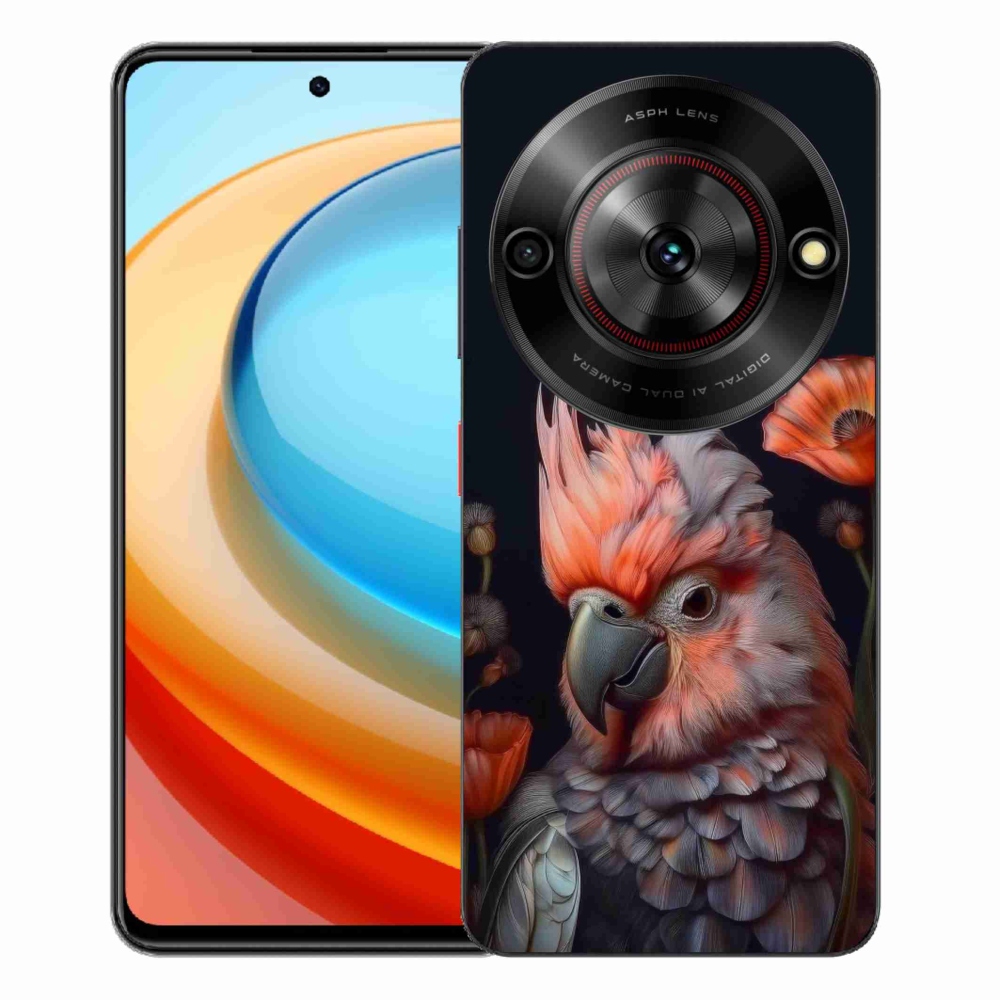 Gelový kryt mmCase na ZTE Blade A75 - papoušek kakadu v barvách
