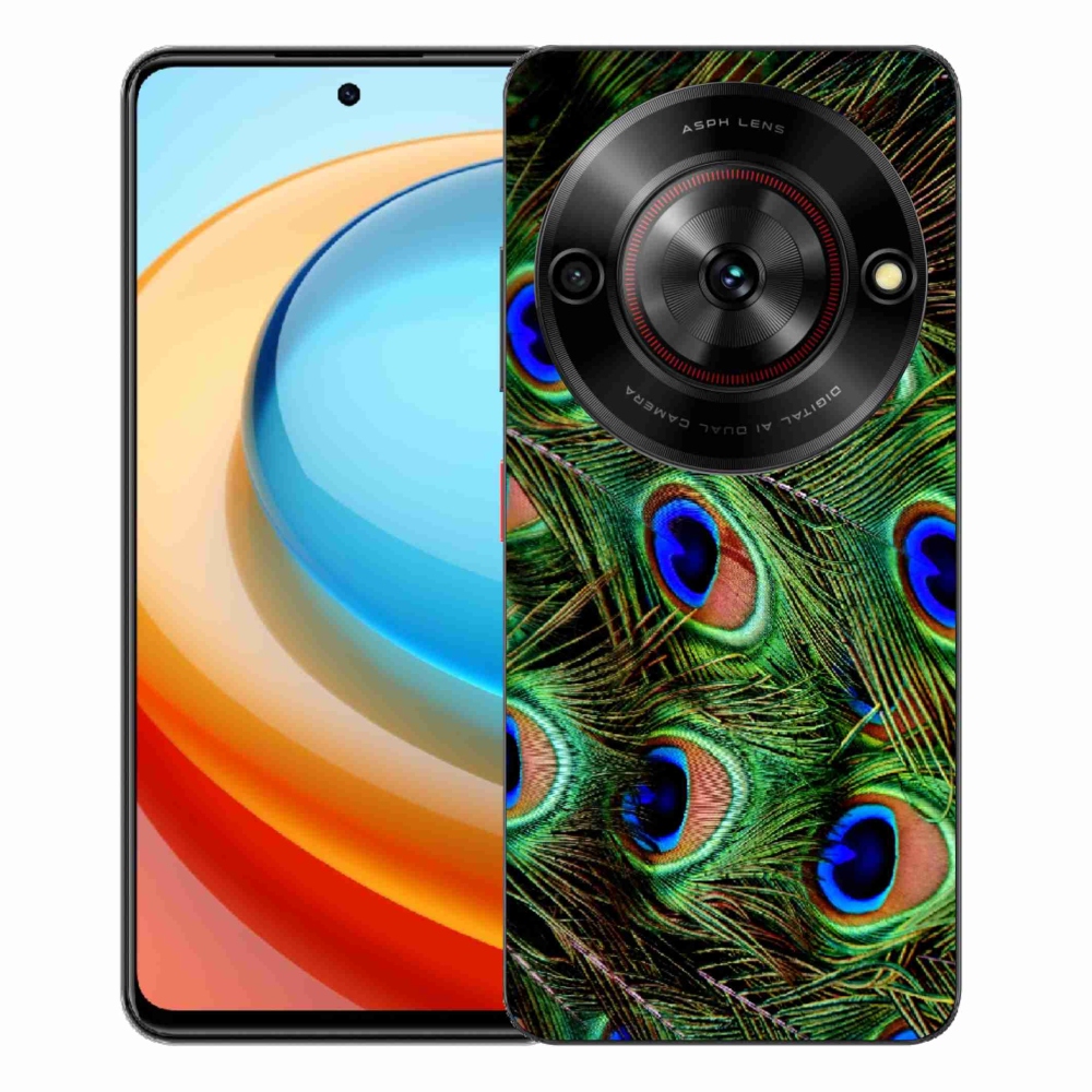 Gelový kryt mmCase na ZTE Blade A75 - paví peří
