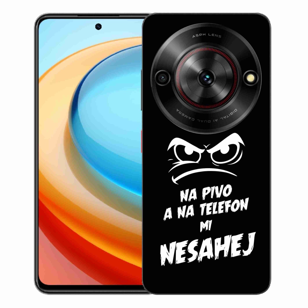 Gelový kryt mmCase na ZTE Blade A75 - pivní motiv 2 černé pozadí
