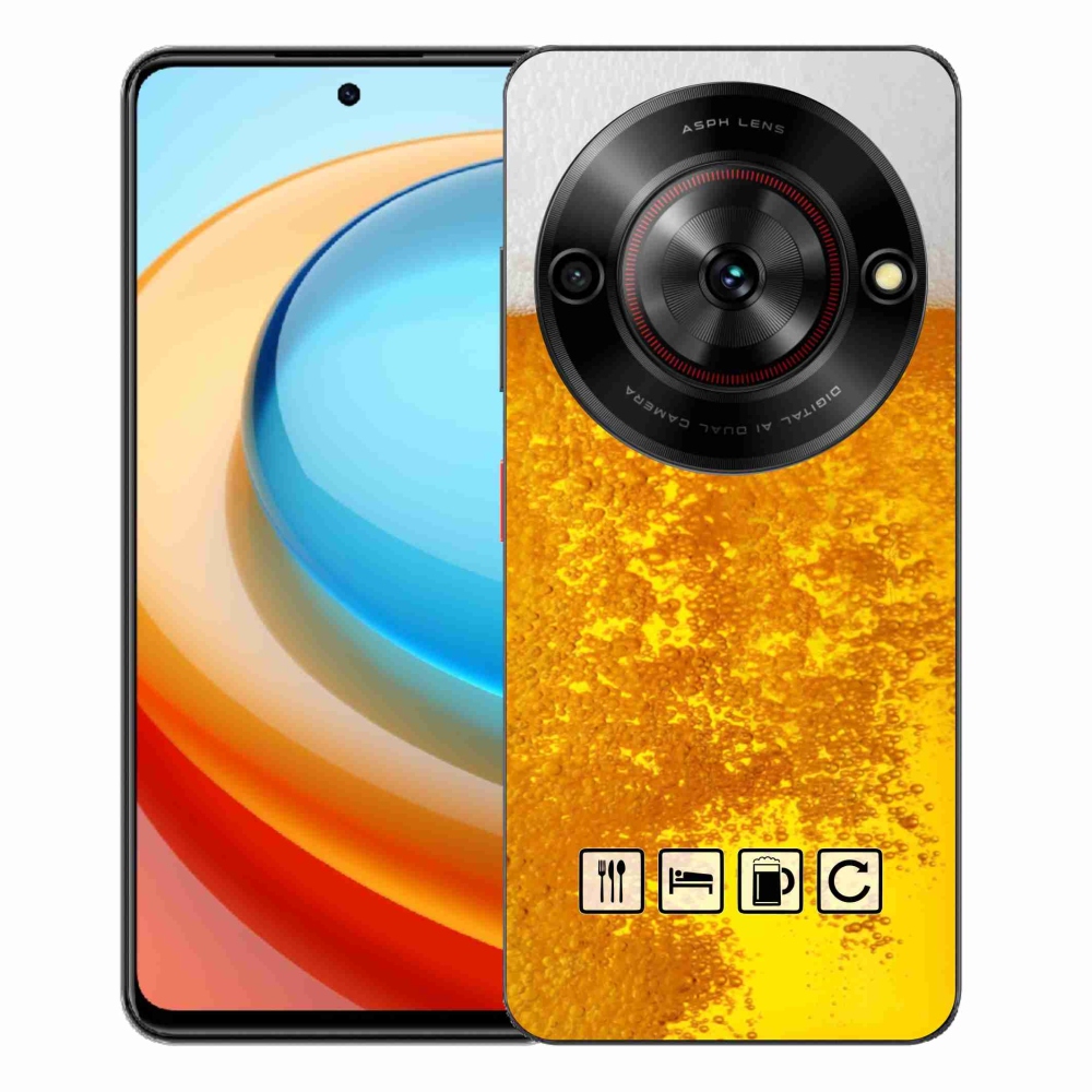 Gelový kryt mmCase na ZTE Blade A75 - pivní motiv 3