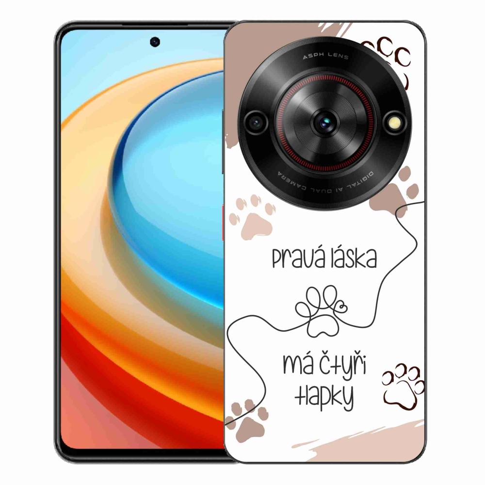 Gelový kryt mmCase na ZTE Blade A75 - psí motiv 1 bílé pozadí