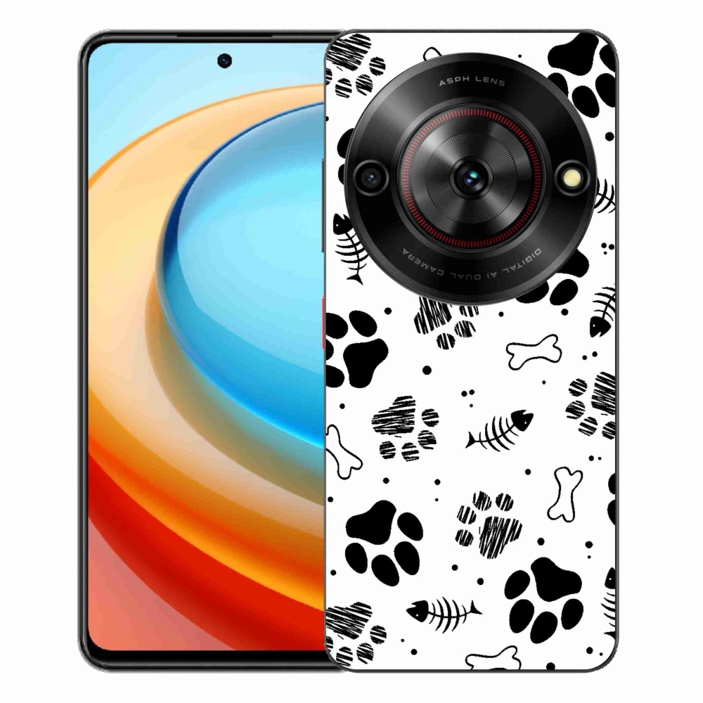Gelový kryt mmCase na ZTE Blade A75 - psí tlapky 1