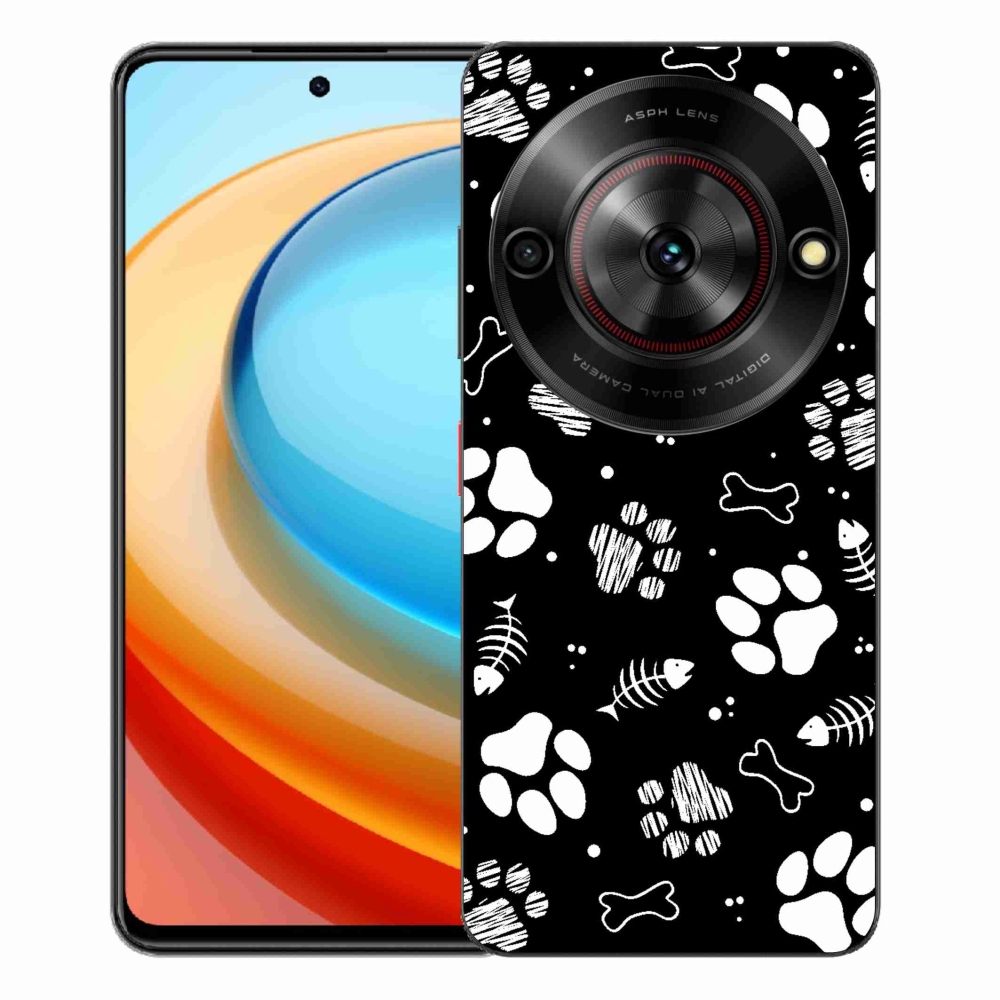 Gelový kryt mmCase na ZTE Blade A75 - psí tlapky