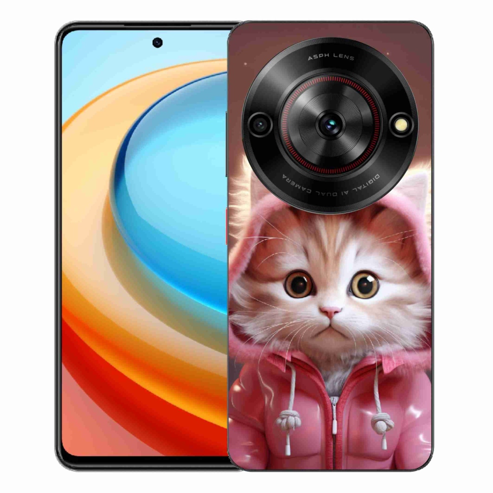 Gelový kryt mmCase na ZTE Blade A75 - roztomilé kotě 3