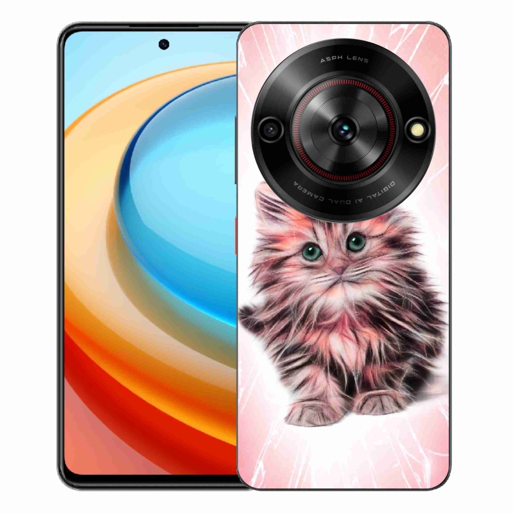 Gelový kryt mmCase na ZTE Blade A75 - roztomilé kotě