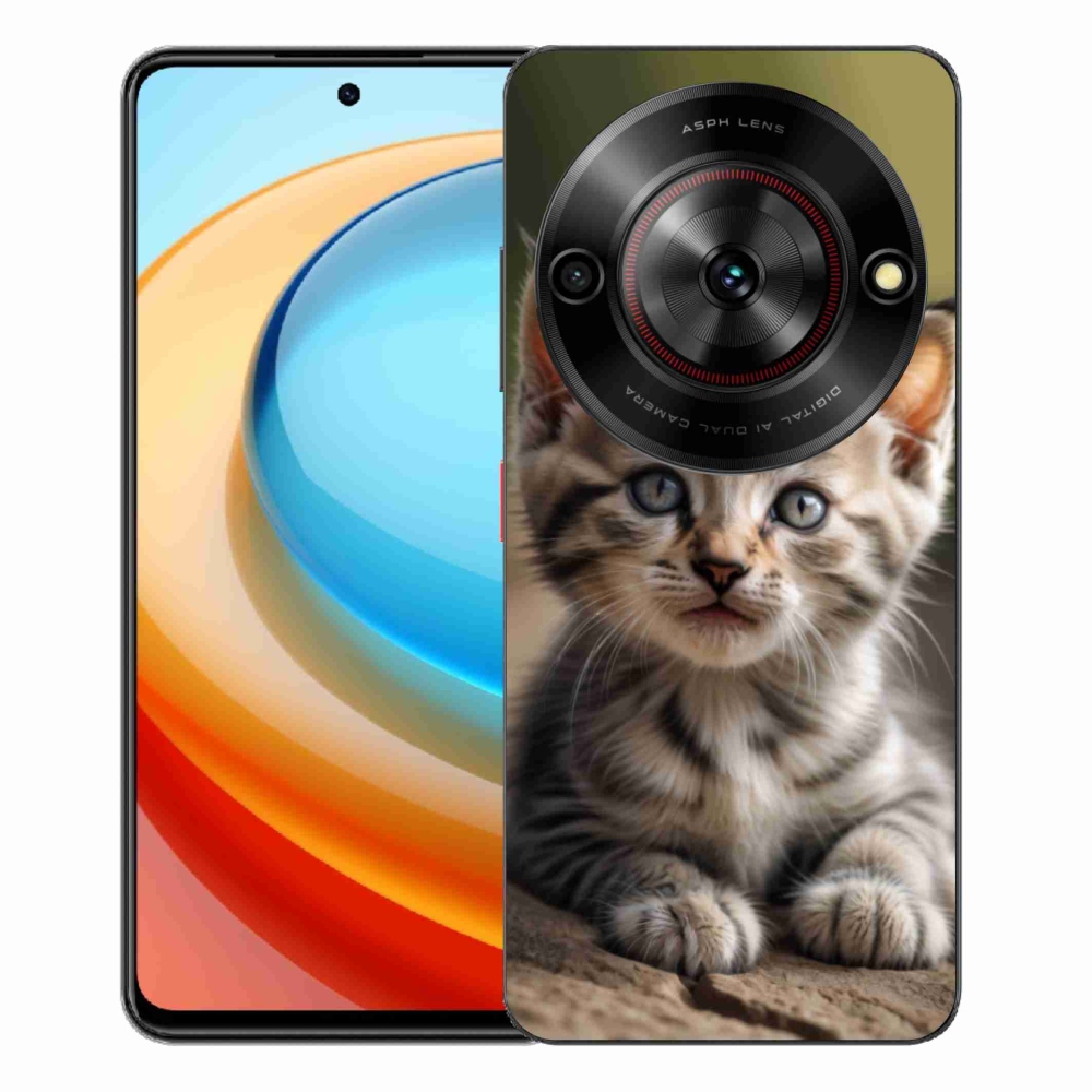 Gelový kryt mmCase na ZTE Blade A75 - roztomilé kotě 9
