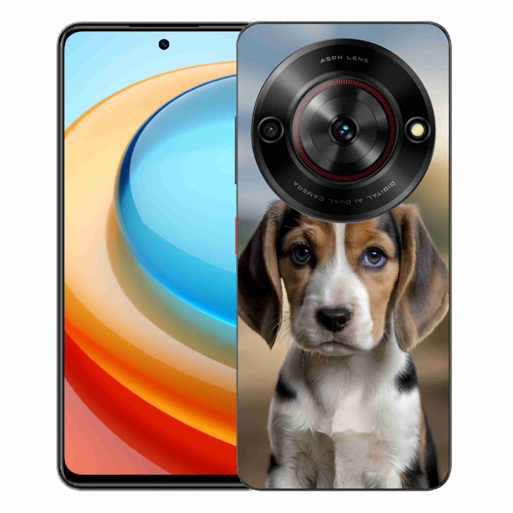 Gelový kryt mmCase na ZTE Blade A75 - roztomilý bígl