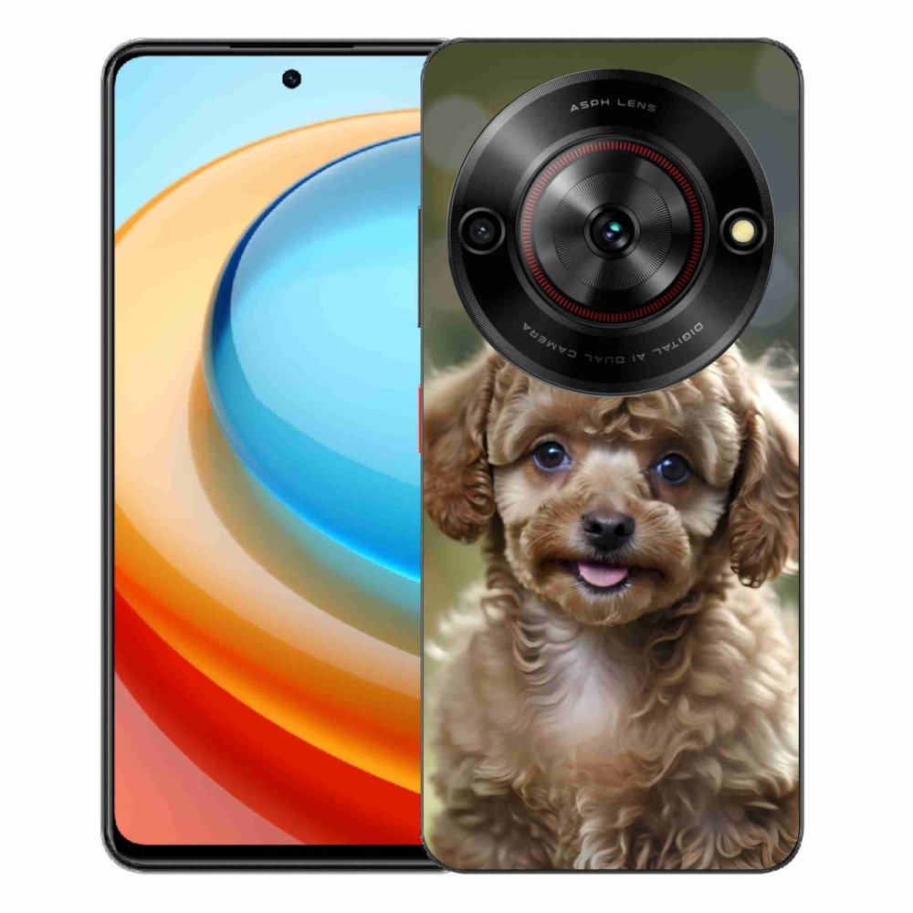 Gelový kryt mmCase na ZTE Blade A75 - roztomilý pudl
