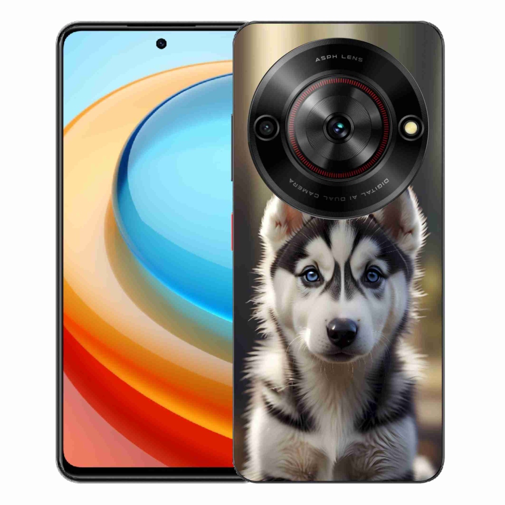 Gelový kryt mmCase na ZTE Blade A75 - roztomilý sibiřský husky