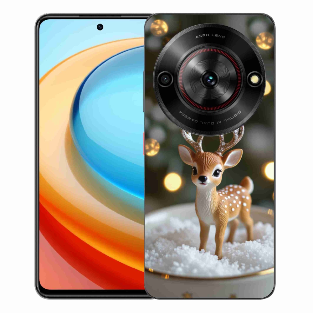Gelový kryt mmCase na ZTE Blade A75 - roztomilý vánoční jelen