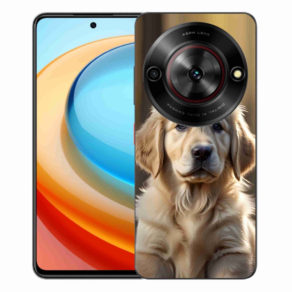 Gelový kryt mmCase na ZTE Blade A75 - roztomilý zlatý retrívr