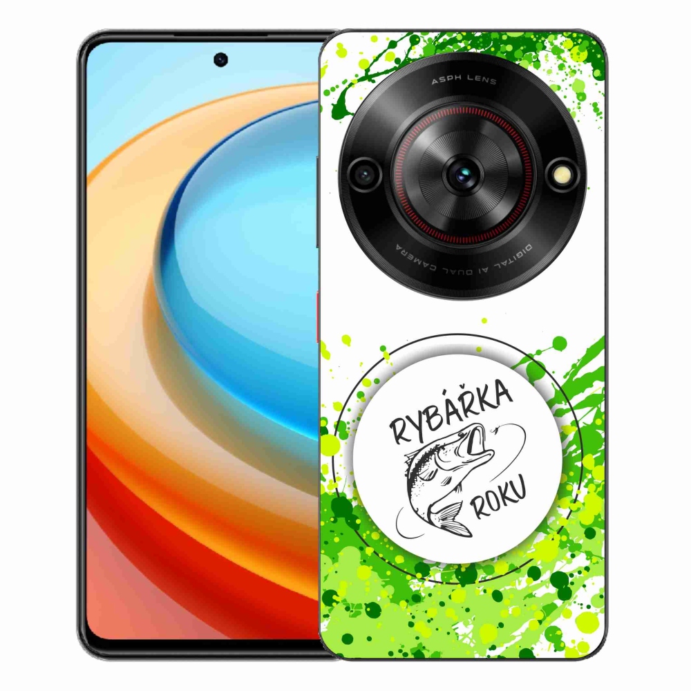 Gelový kryt mmCase na ZTE Blade A75 - rybářka roku bílé pozadí