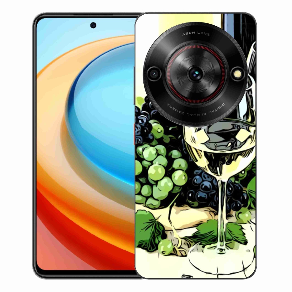 Gelový kryt mmCase na ZTE Blade A75 - sklenka vína