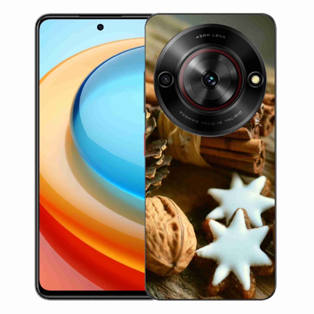 Gelový kryt mmCase na ZTE Blade A75 - skořice a perníčky