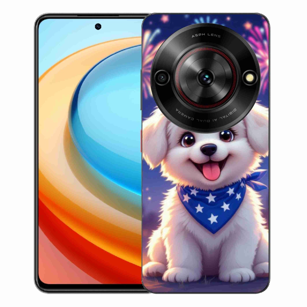 Gelový kryt mmCase na ZTE Blade A75 - slavnostní štěně