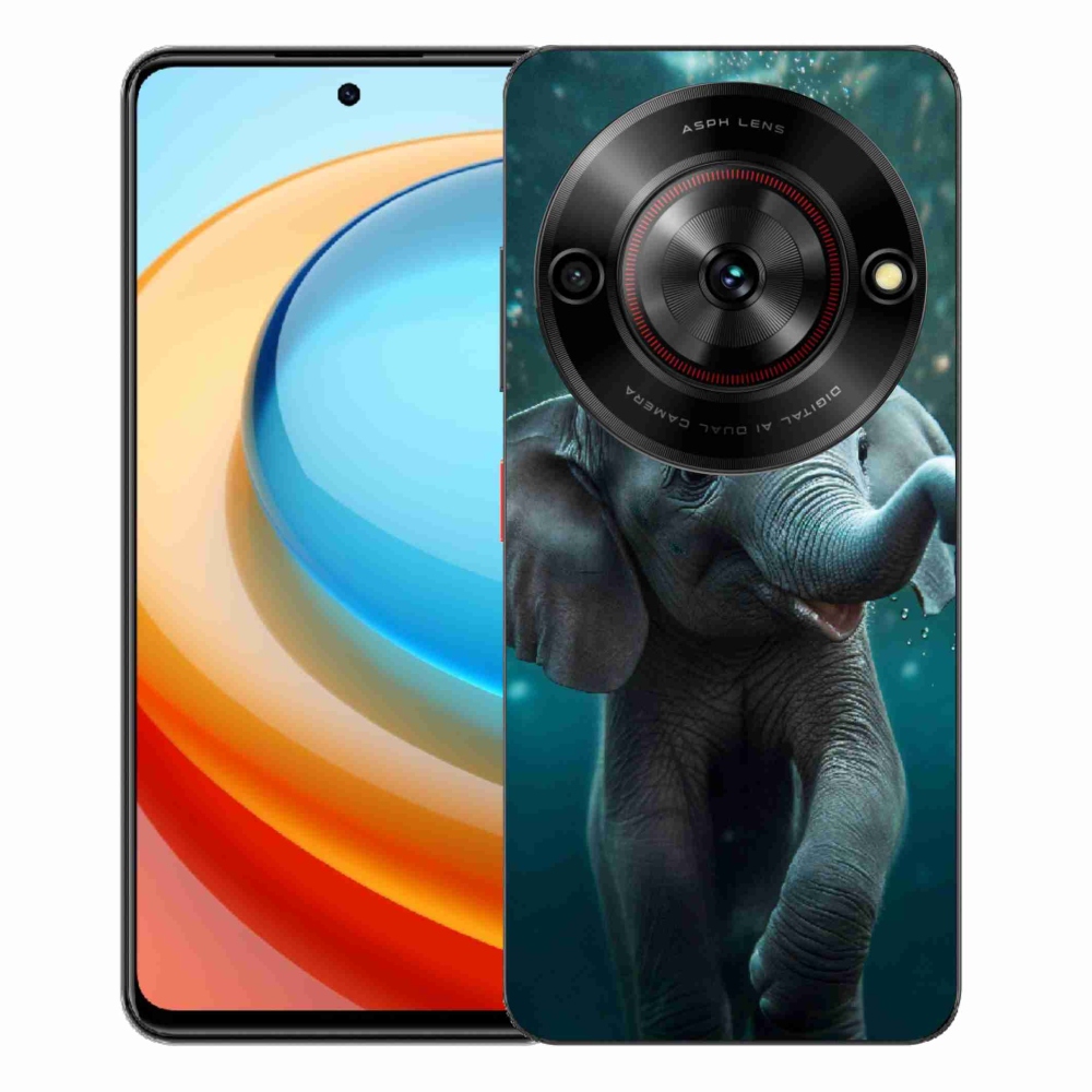 Gelový kryt mmCase na ZTE Blade A75 - slůně pod vodou