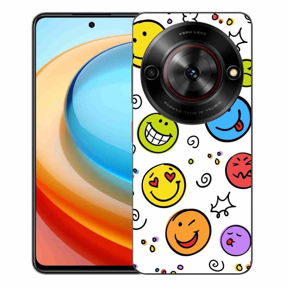 Gelový kryt mmCase na ZTE Blade A75 - smajlíci