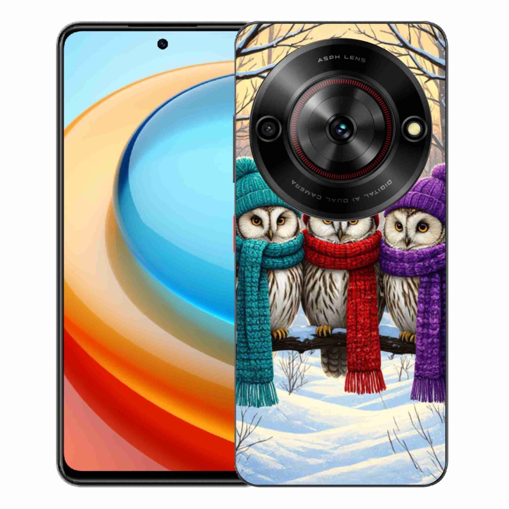 Gelový kryt mmCase na ZTE Blade A75 - soví přátelé