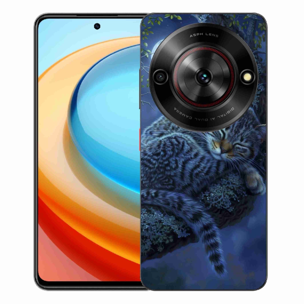 Gelový kryt mmCase na ZTE Blade A75 - spící kočka