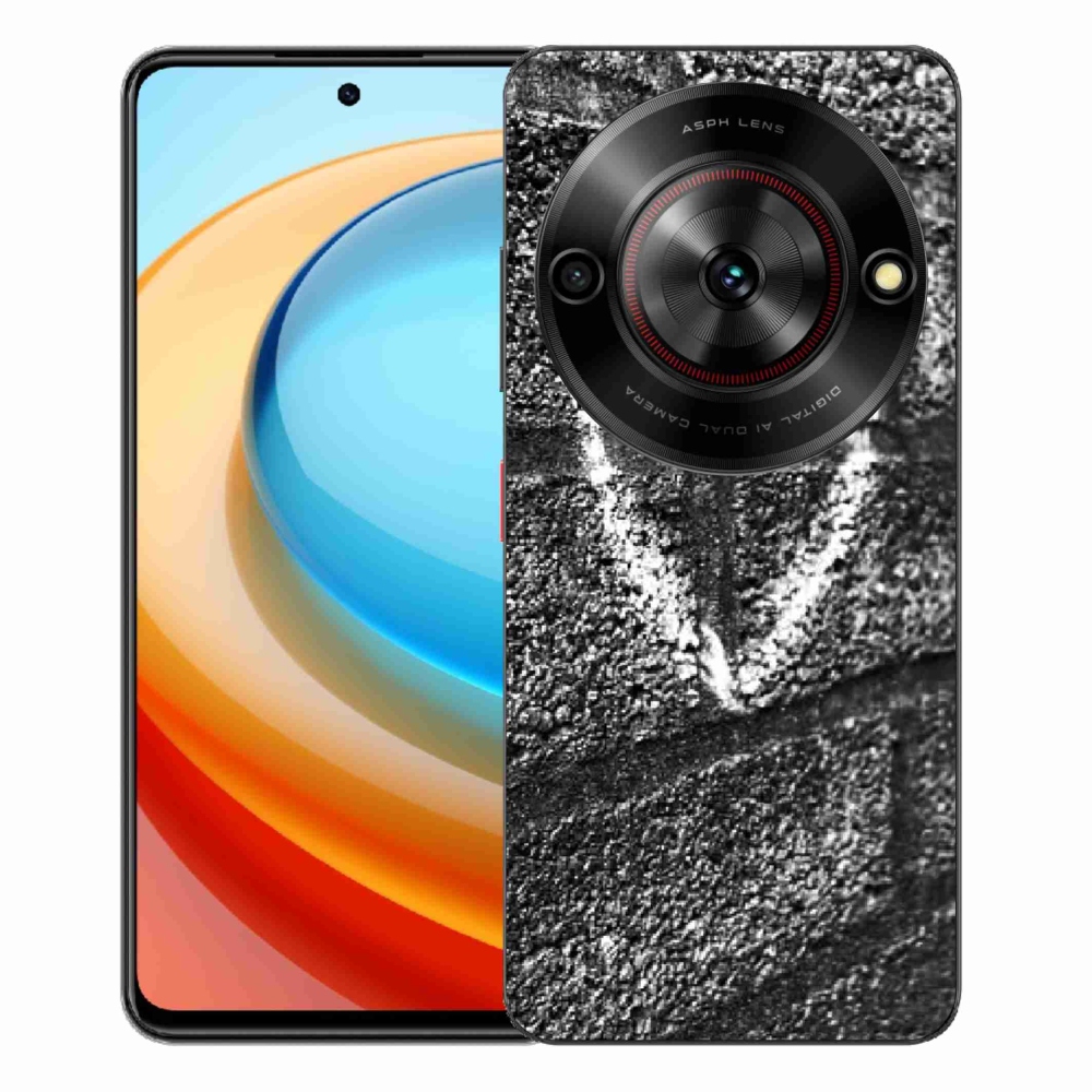 Gelový kryt mmCase na ZTE Blade A75 - srdce na zdi