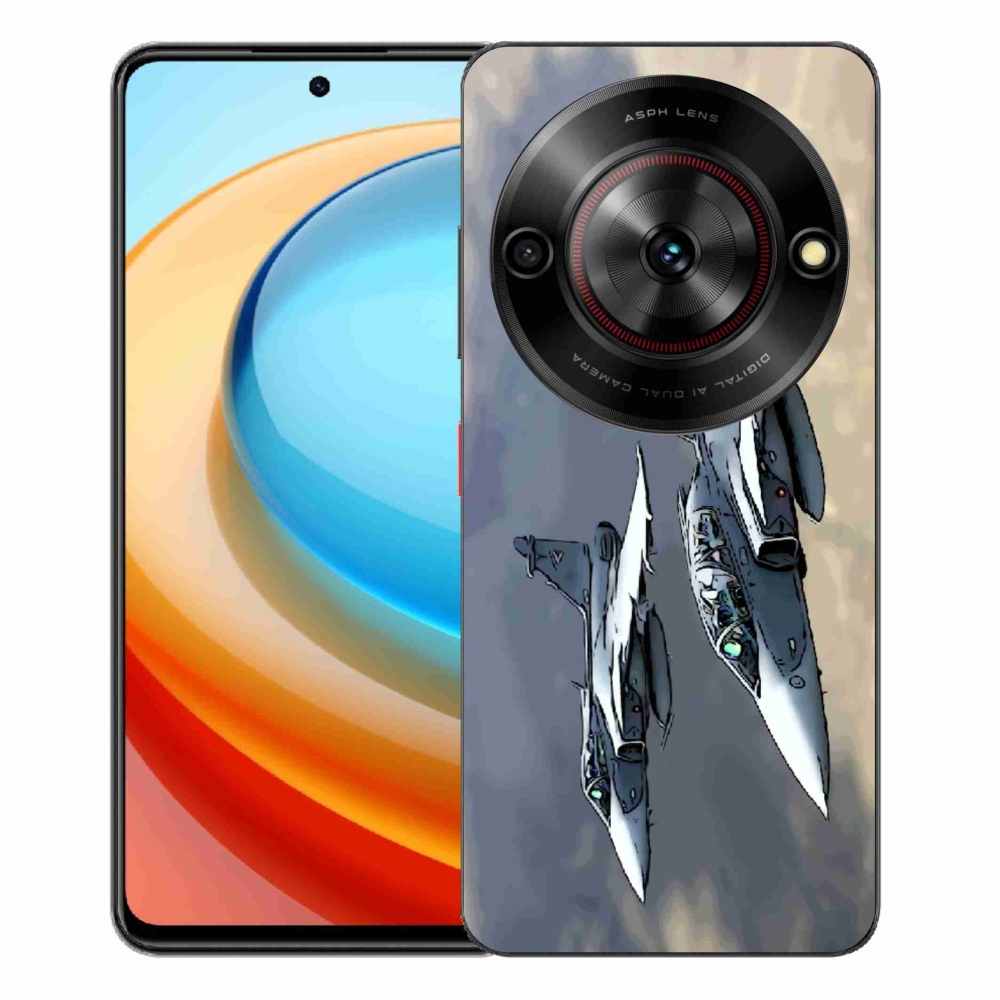Gelový kryt mmCase na ZTE Blade A75 - stíhačky