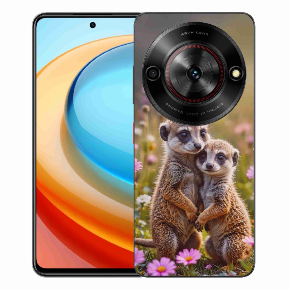 Gelový kryt mmCase na ZTE Blade A75 - surikatí duo