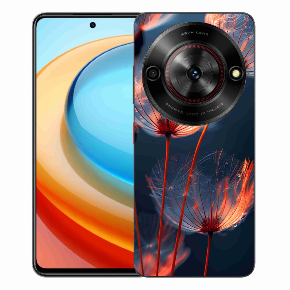 Gelový kryt mmCase na ZTE Blade A75 - světélkující chmýří