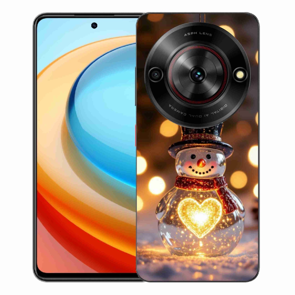 Gelový kryt mmCase na ZTE Blade A75 - svítící vánoční sněhulák