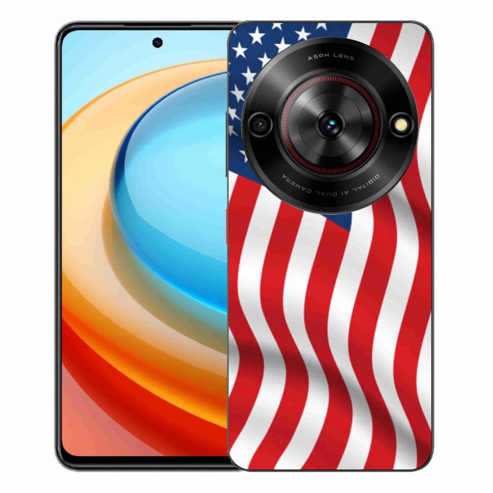 Gelový kryt mmCase na ZTE Blade A75 - USA vlajka