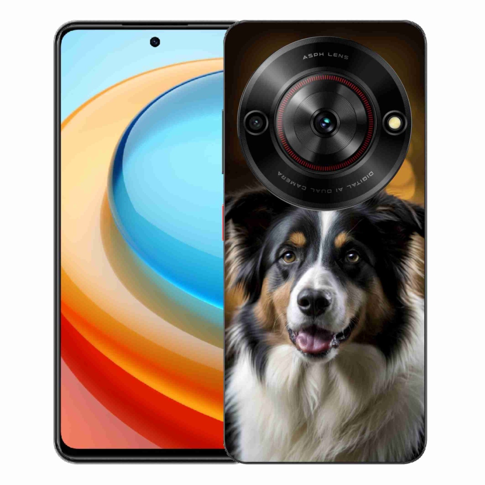 Gelový kryt mmCase na ZTE Blade A75 - usměvavý australský ovčák