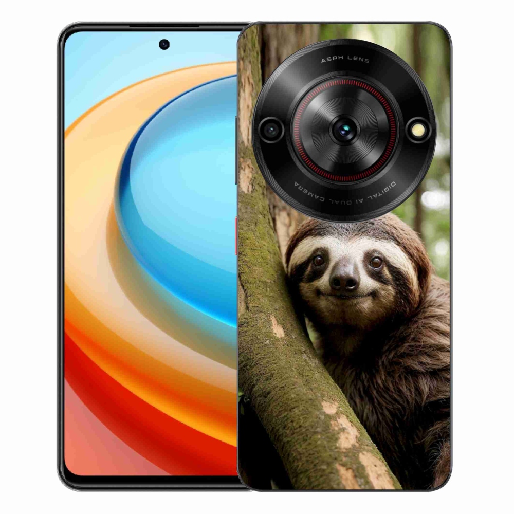 Gelový kryt mmCase na ZTE Blade A75 - usměvavý lenochod
