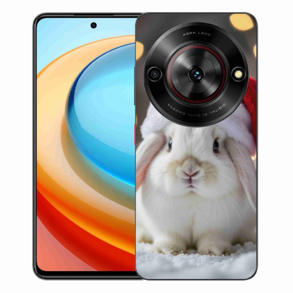 Gelový kryt mmCase na ZTE Blade A75 - vánoční králík