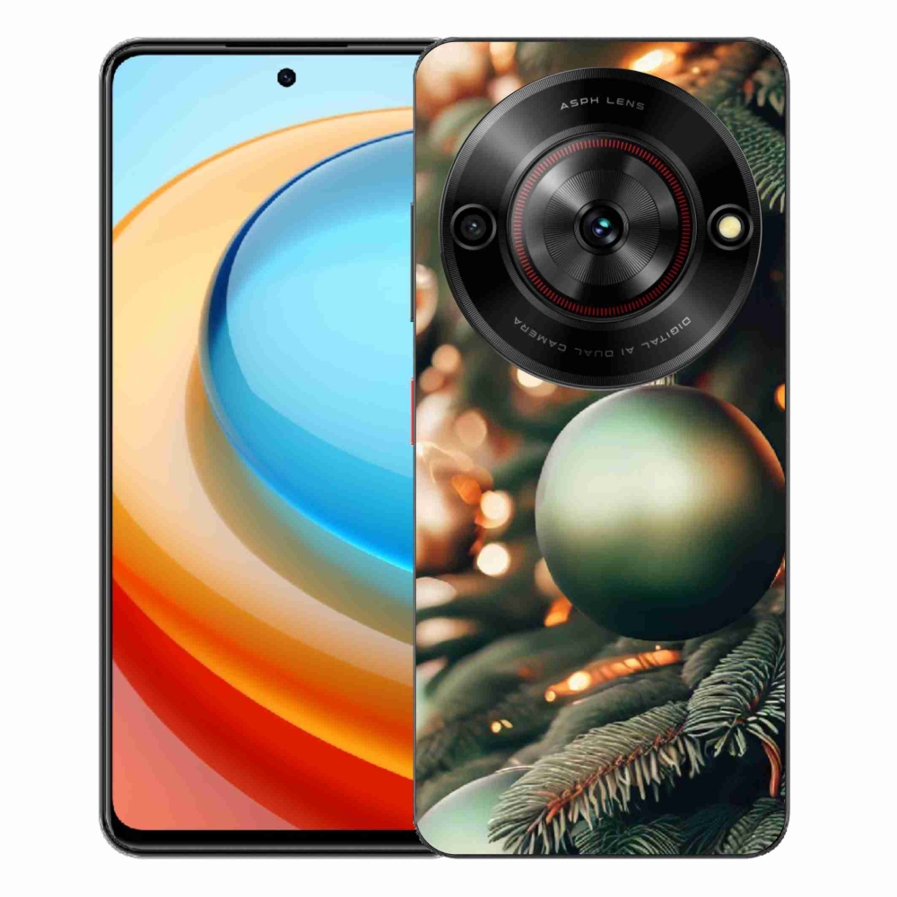 Gelový kryt mmCase na ZTE Blade A75 - vánoční ozdoby 1
