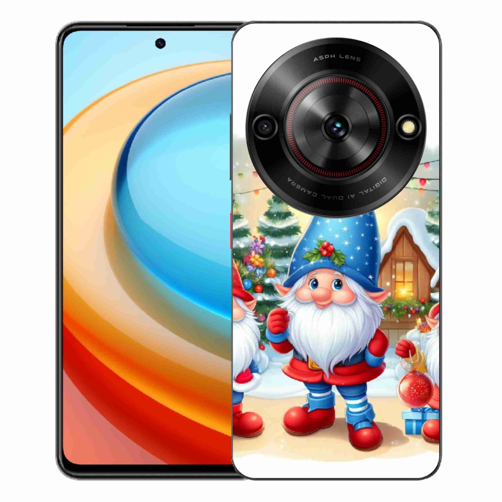 Gelový kryt mmCase na ZTE Blade A75 - vánoční skřítci