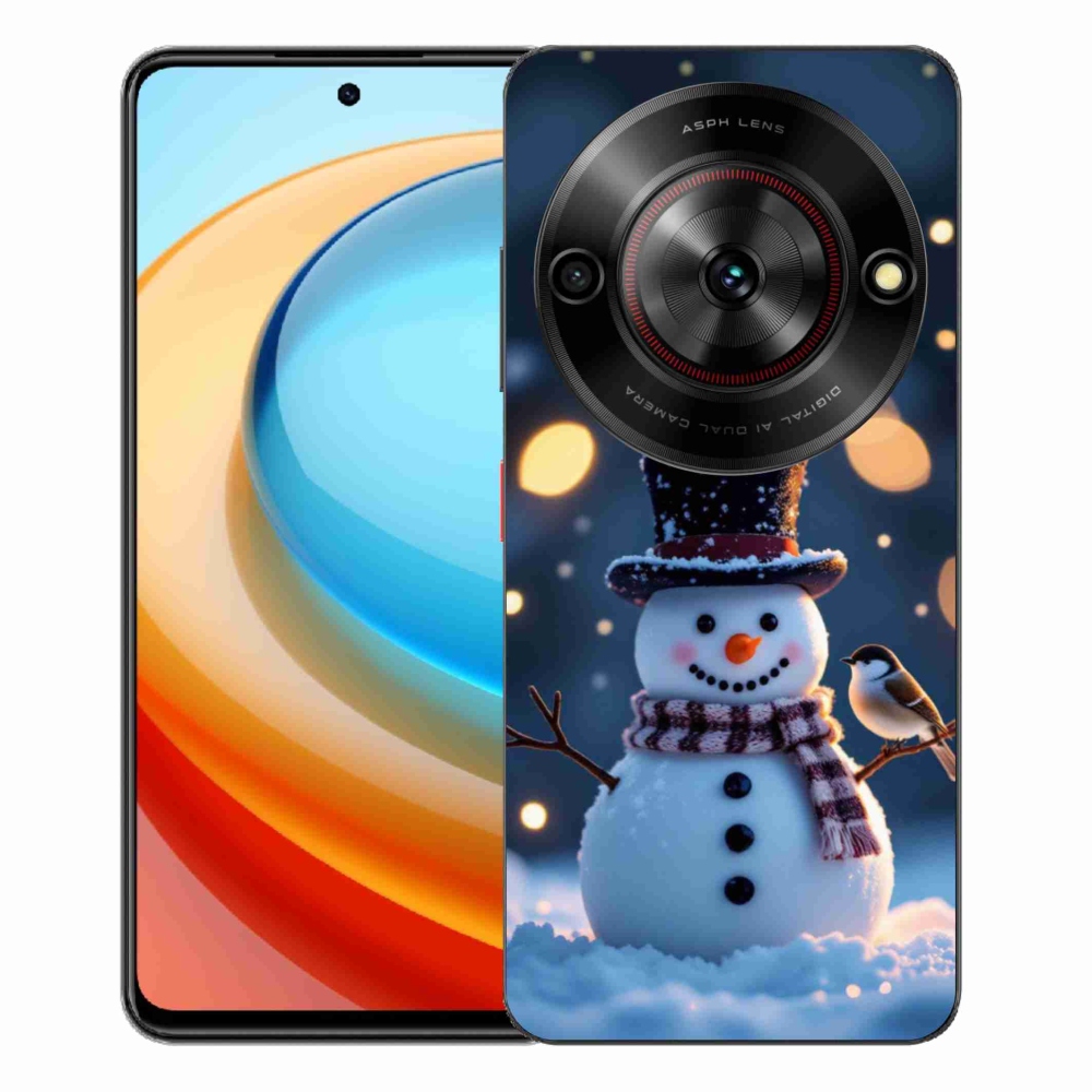 Gelový kryt mmCase na ZTE Blade A75 - vánoční sněhulák