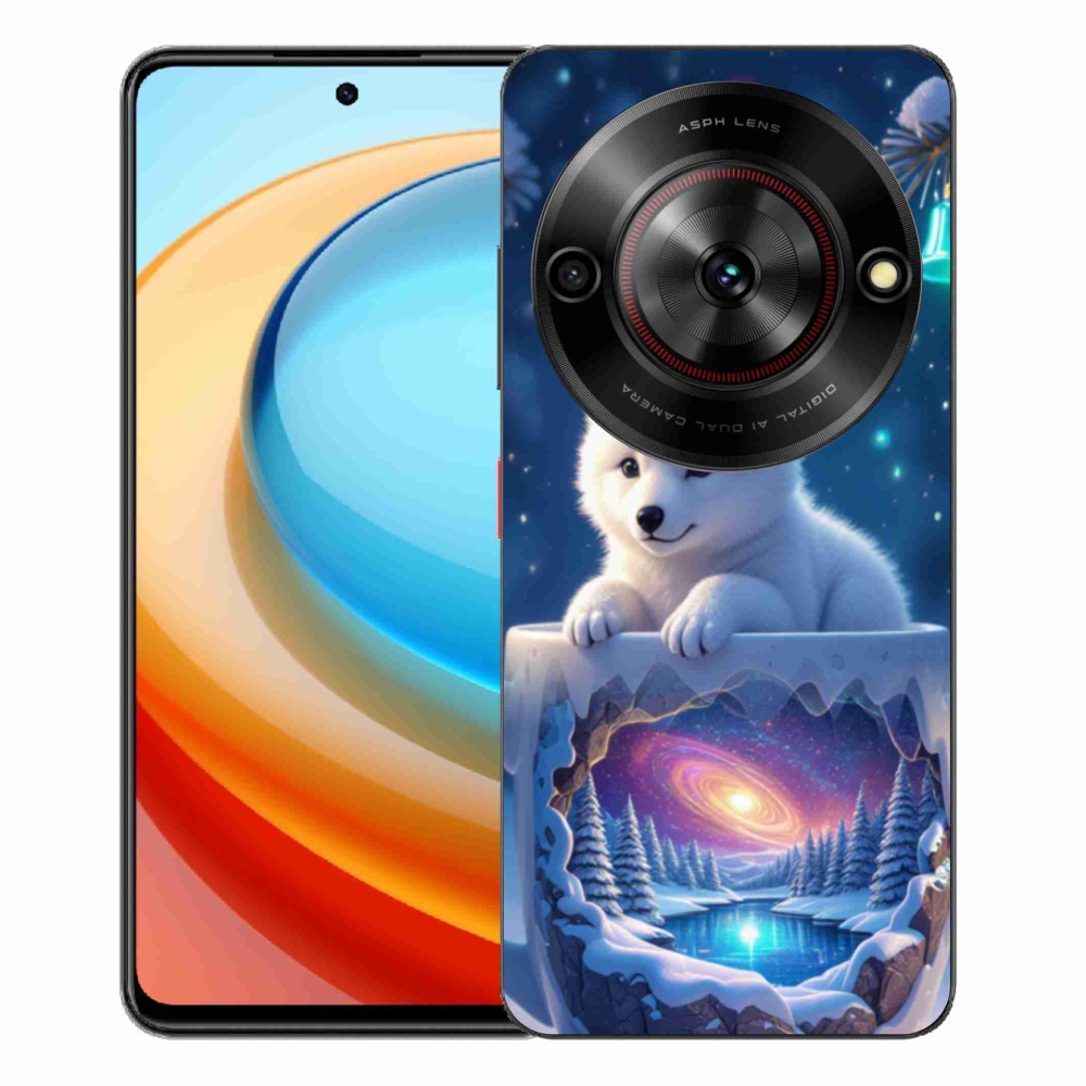 Gelový kryt mmCase na ZTE Blade A75 - vánoční štěně