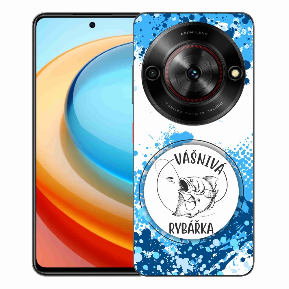 Gelový kryt mmCase na ZTE Blade A75 - vášnivá rybářka bílé pozadí