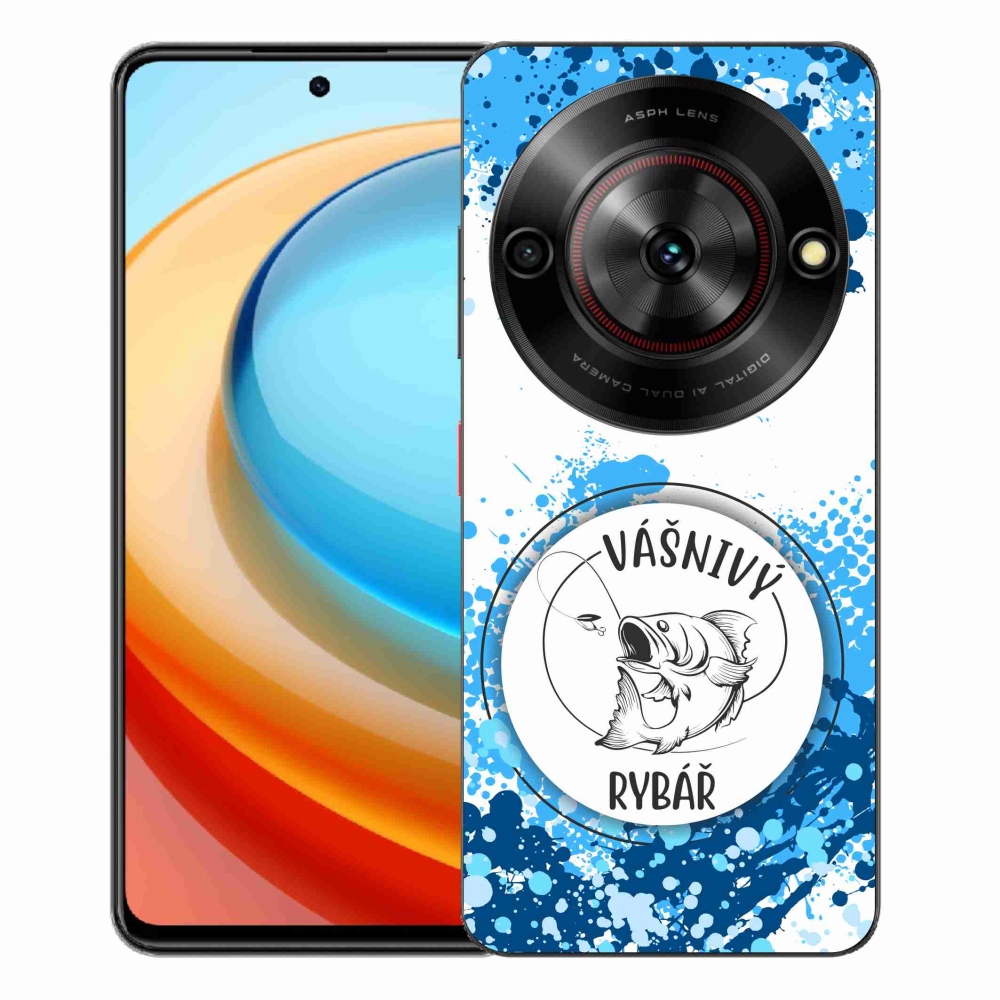 Gelový kryt mmCase na ZTE Blade A75 - vášnivý rybář bílé pozadí