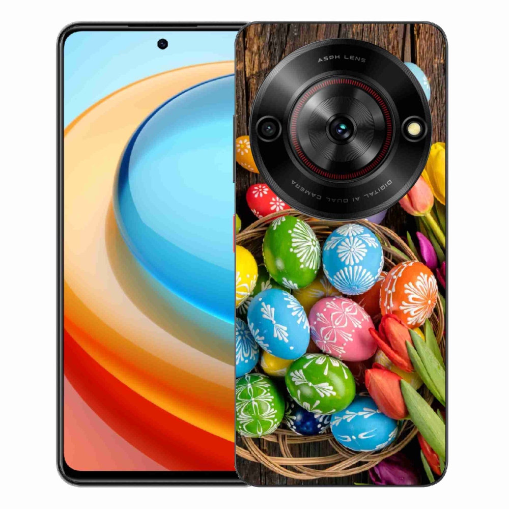 Gelový kryt mmCase na ZTE Blade A75 - velikonoční vajíčka
