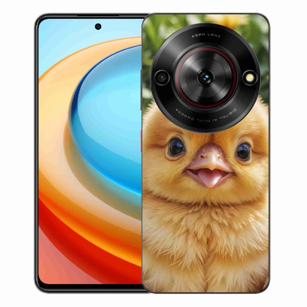 Gelový kryt mmCase na ZTE Blade A75 - veselé kuřátko