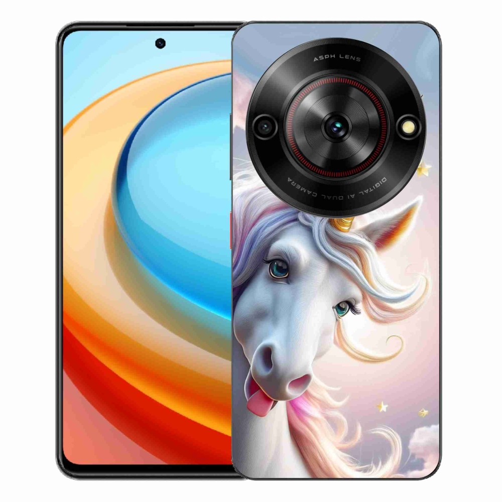 Gelový kryt mmCase na ZTE Blade A75 - veselý jednorožec