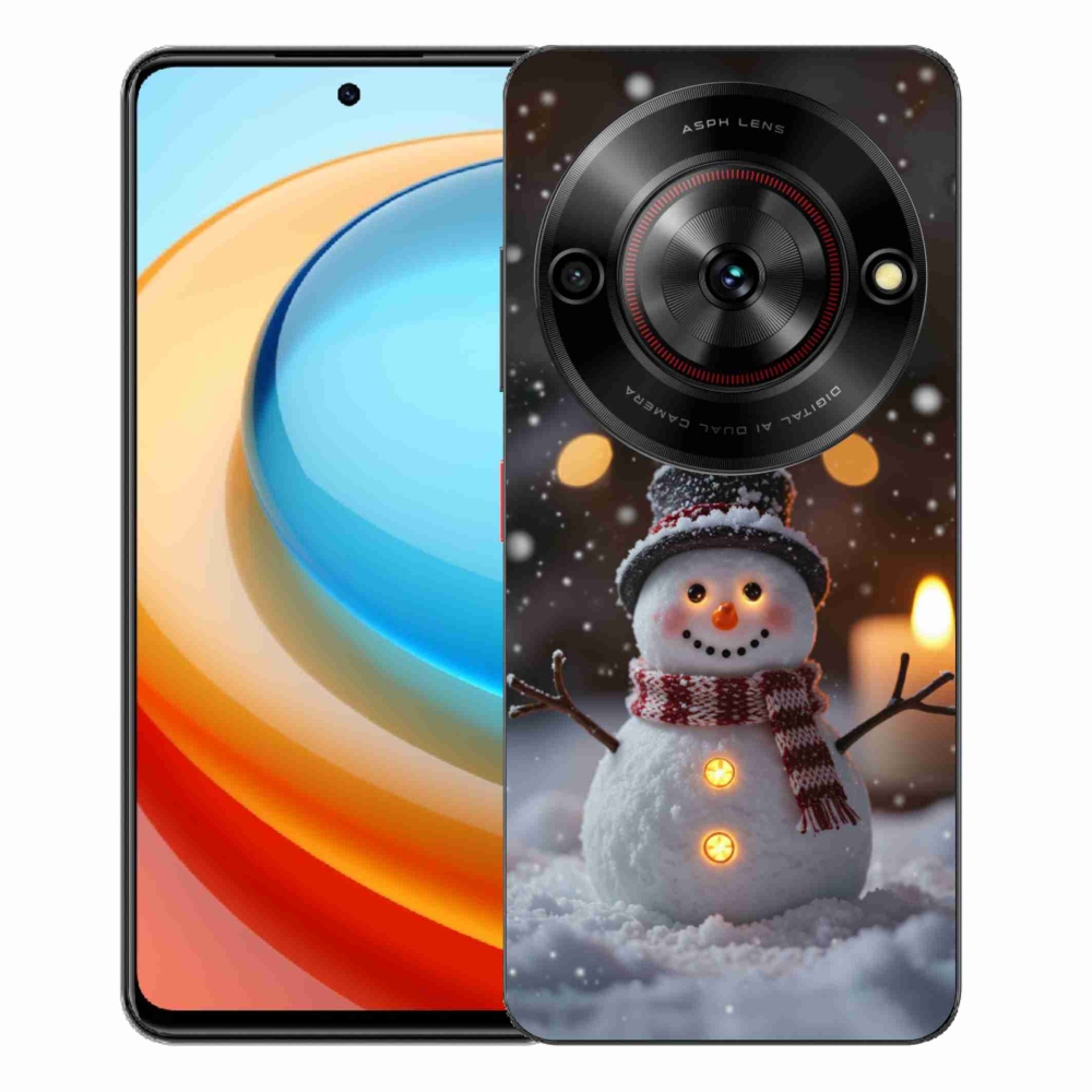 Gelový kryt mmCase na ZTE Blade A75 - veselý sněhulák