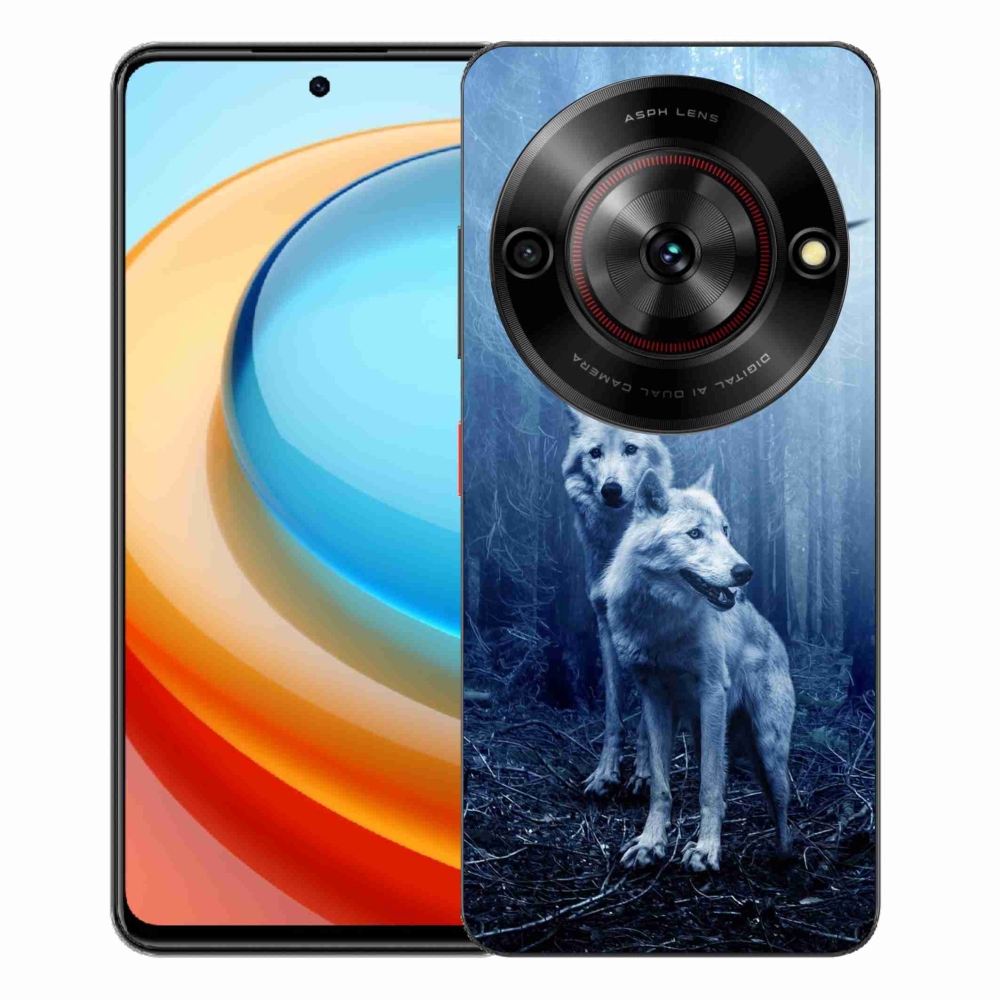 Gelový kryt mmCase na ZTE Blade A75 - vlci v lese
