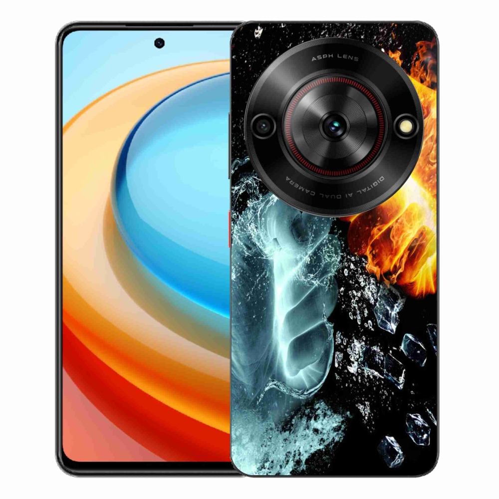 Gelový kryt mmCase na ZTE Blade A75 - voda a oheň