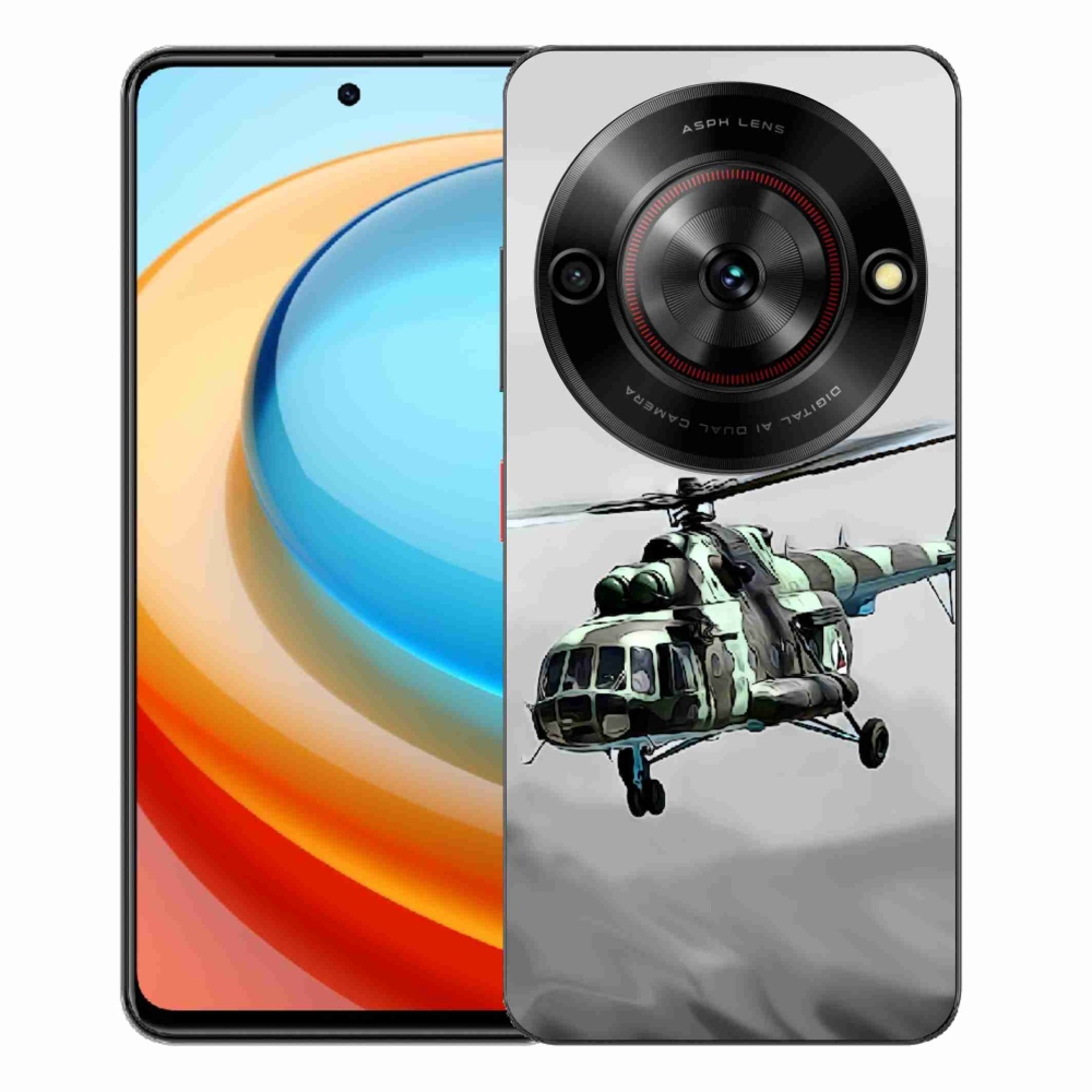 Gelový kryt mmCase na ZTE Blade A75 - vojenský vrtulník